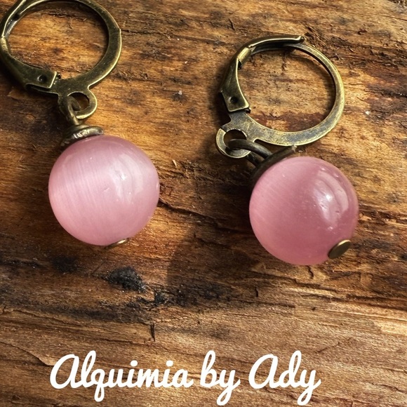 Alquimia  Earrings Elegant Accessories cats eye - Picture 1 of 1